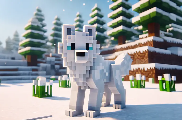 New Wolves in Minecraft 1.21: The Snowy Wolves